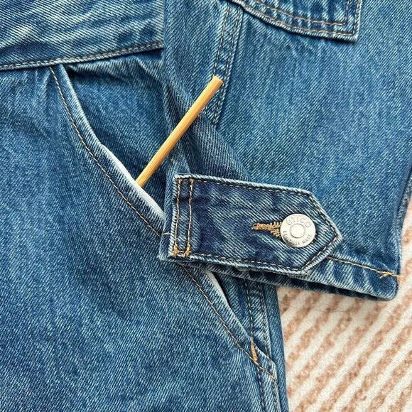 NWOT Ética Larsen Utility Denim Jumpsuit Long Sleeves Size M - Picture 9 of 12